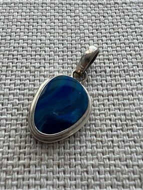 Australian Boulder Opal in Sterling Silver Pendant
